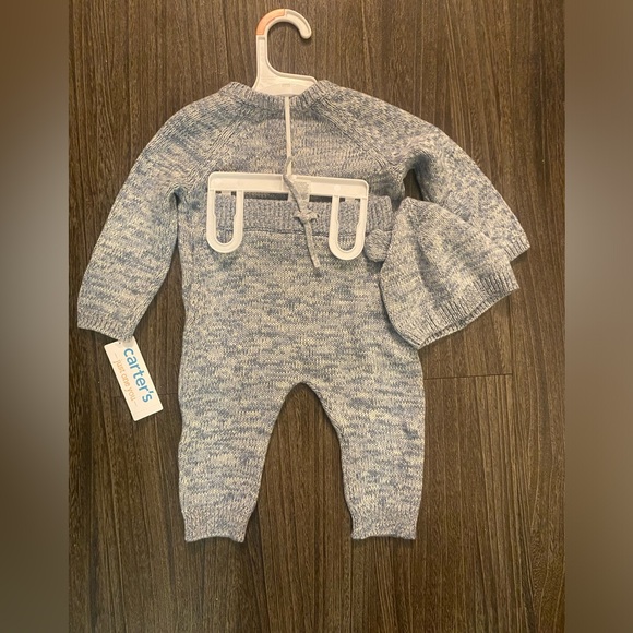 Carter’s Baby Boys’ Bear Marled Top and Bottom Set - Picture 3 of 5